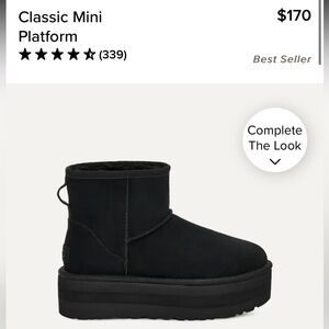 Ugg Classic Mini Platform Suede Booties Black